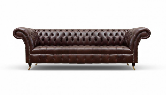 Modern faux leather sofa designer living room four-seater upholstered couch
