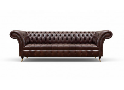 Modern faux leather sofa designer living room four-seater upholstered couch