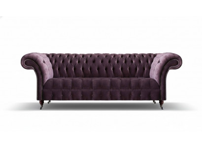 Lila Chesterfield Living Room Four-Seater Designer Upholstered Sofa Noble Furniture