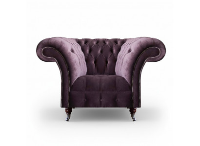 Luxurious Chesterfield Purple Armchair Living Room Single Seater Modern Furniture
