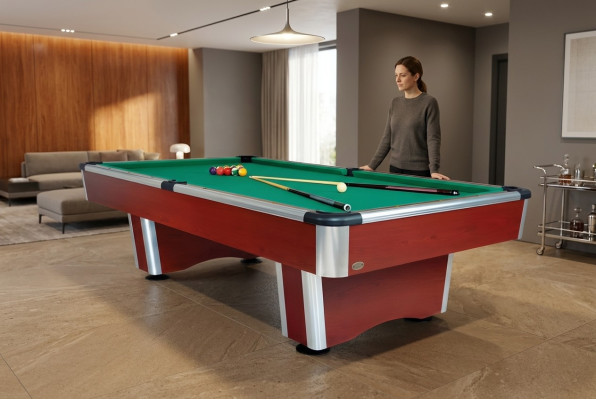 Modern billiard table made of solid wood and aluminum