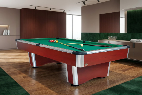Modern billiard table made of solid wood and aluminum