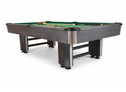 Modern gray wooden and aluminum billiard table