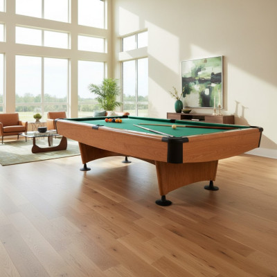 Elegant billiard table made of solid wood