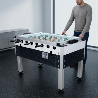 Professional children's stand made of aluminum and gray MDF