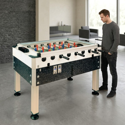 Modern MDF and aluminum black table football