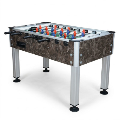 High-quality brown MDF and aluminum table football with modern design