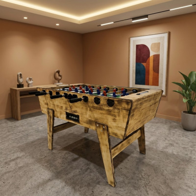 Professional brown wooden table football