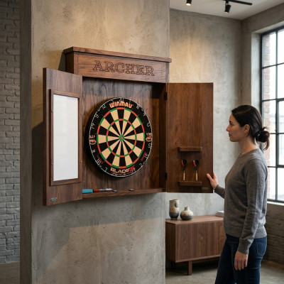 Vintage brown wooden target