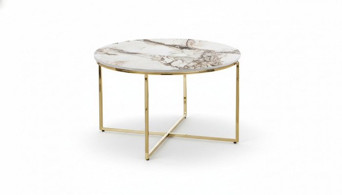 Modern coffee table, living room furniture, minimalist metal tabletop, beige, new.