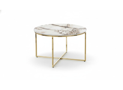 Modern coffee table, living room furniture, minimalist metal tabletop, beige, new.