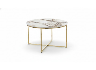 Modern coffee table, living room furniture, minimalist metal tabletop, beige, new.