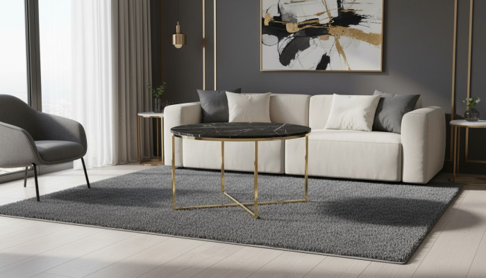 Coffee table, living room furniture, high-quality materials, round, new table, modern