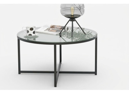 Coffee table luxurious living room dining room furniture glass + metal black high quality