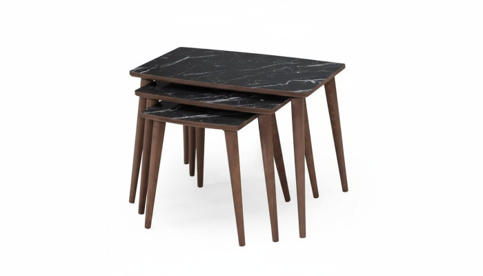 Rectangular coffee tables 3 x set black dining room-living room tables new