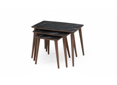 Rectangular coffee tables 3 x set black dining room-living room tables new