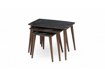 Rectangular coffee tables 3 x set black dining room-living room tables new