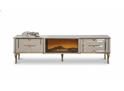 Living room sideboard white + gold fireplace luxury RTV lowboard exclusive