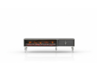 TV sideboard fireplace metal wood MDF chipboard luxury furniture new white RTV