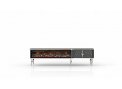 TV sideboard fireplace metal wood MDF chipboard luxury furniture new white RTV