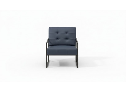 1-seater armchair black fabric metal legs living room luxury dining room