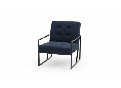 Cozy black armchair New Textile Metal High-quality materials