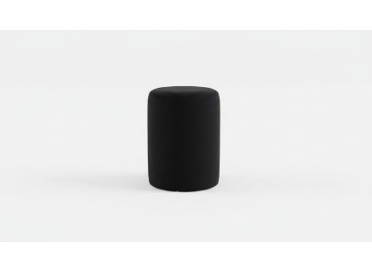 Black stool living room polyester upholstered pouf luxury