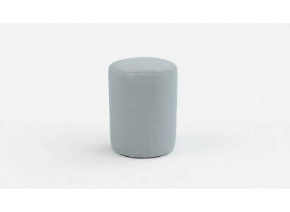 Luxurious stool with white fabric cover and MDF frame new