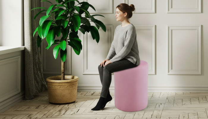 Pink stool luxurious ottoman modern style new seating living room