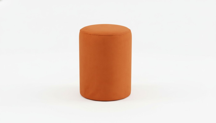 Orange-colored stool, new high-quality stool, textile, chipboard.