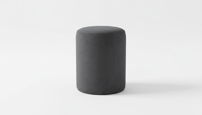 Gray stool living room textile upholstery first-class exclusive furniture