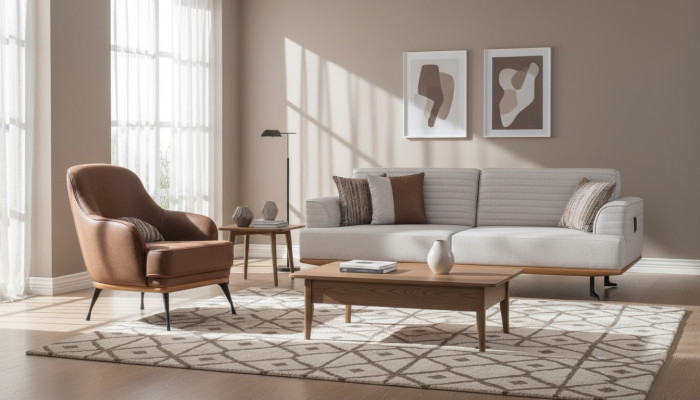Luxury 2-piece sofa set three-seater sofa and armchair for the living room