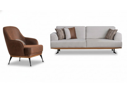 Luxury 2-piece sofa set three-seater sofa and armchair for the living room