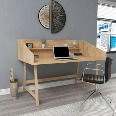 Stylish Light Brown Desk Designer Office Desks Luxury Wood Furniture