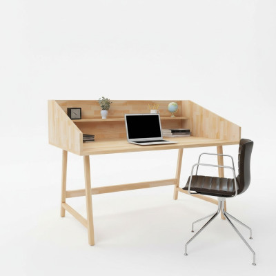 Stylish Light Brown Desk Designer Office Desks Luxury Wood Furniture