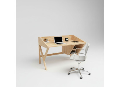 Modern light brown office desk chic luxury wooden desks