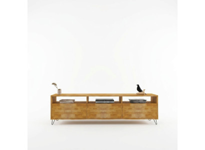 Brown living room sideboard sturdy TV stand modern wooden furniture