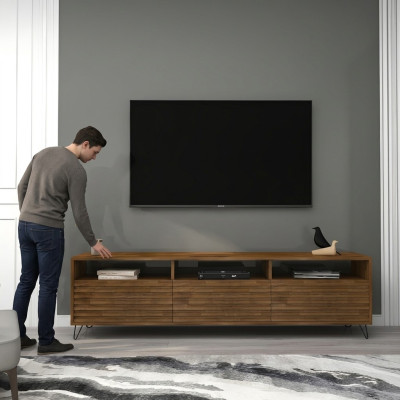 Sturdy Sideboard Living Room 3-Drawer Lowboard Designer TV Stand
