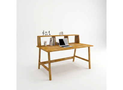 Chic wooden table, brown work desk, designer desks, office furniture