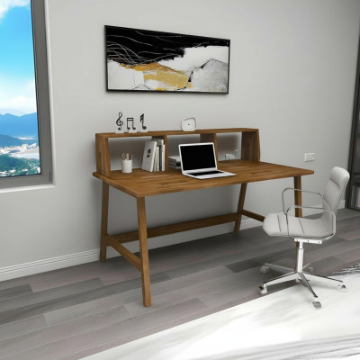 Sturdy Brown Table Country House Style Desks Luxurious Office Furniture