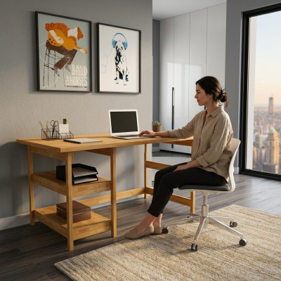 Brown office desks designer high-quality wooden table modern desks