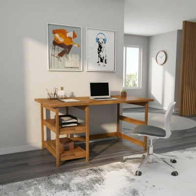 Brown youth room desk, robust wooden tables, stylish tables