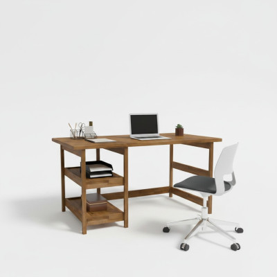 Brown youth room desk, robust wooden tables, stylish tables