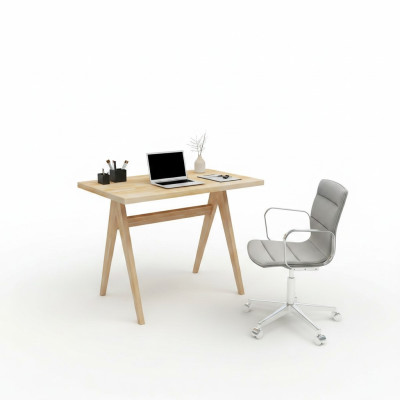 Stylish Beige Desk Modern Filing Tables Luxurious Wood Furniture