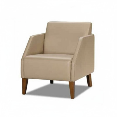 Beige single-seater luxurious upholstered armchair designer lounge chair furniture