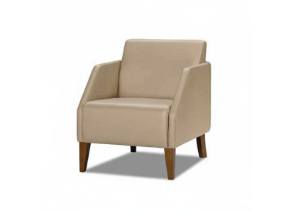 Beige single-seater luxurious upholstered armchair designer lounge chair furniture