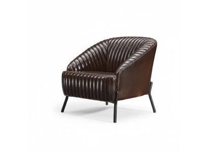 Brown armchair designer living room recliner leather single-seat furniture