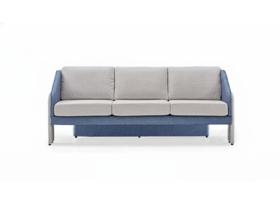 Gray-Blue Three-Seater Modern Upholstery Sofas Designer Living Room Couch
