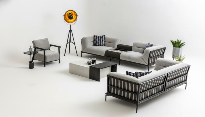 Luxurious Sofa Set Designer Four-Seater Noble Upholstery Three-Seater Armchair