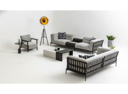 Luxurious Sofa Set Designer Four-Seater Noble Upholstery Three-Seater Armchair